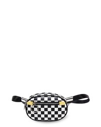 LIKE DREAMS Checkered Faux Leather Belt Bag