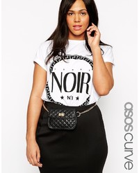 Asos Curve Chain Waist Belt With Quilted Festival Purse