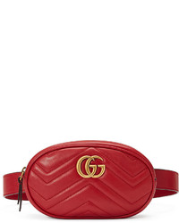 Gucci Gg Marmont Small Matelass Leather Belt Bag