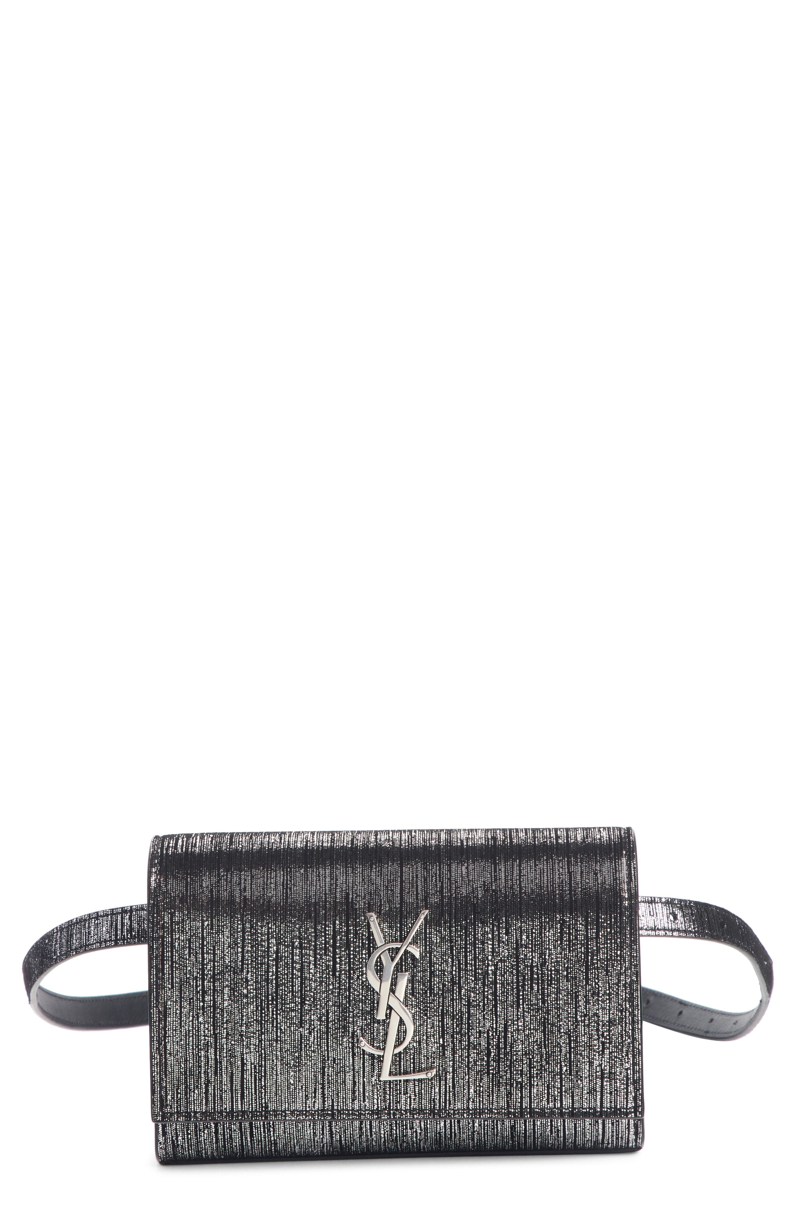 Saint Laurent Kate Leather Belt Bag in Black