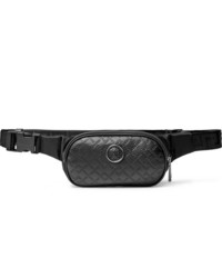 Versace Logo Appliqud Leather And Canvas Belt Bag