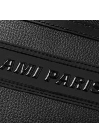 Ami Logo Appliqud Pebble Grain Leather Belt Bag