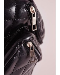 Missguided Quilted Bum Bag Black