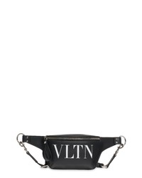 Valentino Garavani Vltn Leather Belt Bag In Nerowhite At Nordstrom