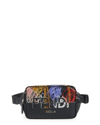 Fendi X Noel Fielding Logo Belt Bag In Black Multicolor Palladium At Nordstrom