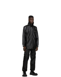 Gmbh Black Faux Leather Adhil Jacket