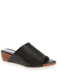 Matt Bernson Ames Peep Toe Leather Slide Wedge