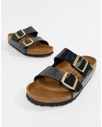 Birkenstock Arizona Black Magic Print Flat Sandals