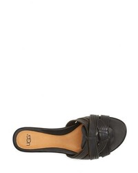 UGG Australia Chanez Leather Huarache Slide Sandal