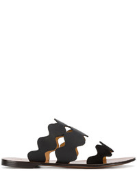 Chloé Black Lauren Leather Slides