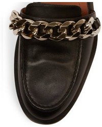 Givenchy Chain Leather Loafer Slides