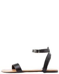Charlotte Russe Strappy Two Piece Flat Sandals