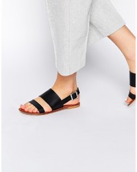 Asos Collection Fool All Two Part Leather Sandals