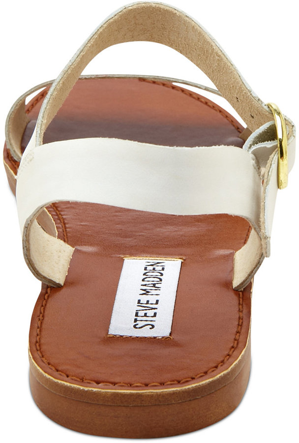 Steve Madden Womens Donddi Leather Ankle Strap Sandals - Walmart.com