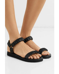 The Row Egon Gathered Leather Sandals