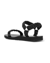 The Row Egon Gathered Leather Sandals