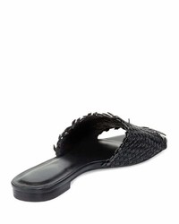 Joie Fadey Woven Flat Slide Sandal Black