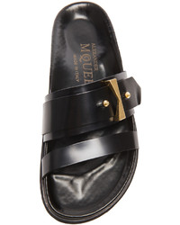 Alexander McQueen Flat Belted Leather Sandals