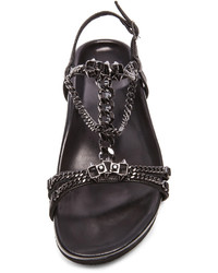 Barbara Bui Flat Chain Leather Sandals