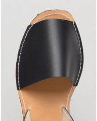Park Lane Flat Tie Ankle Leather Sandal