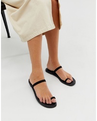 ASOS DESIGN Freedom Toe Loop Flat Sandals