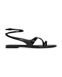 Saint Laurent Gia Patent Leather Sandals