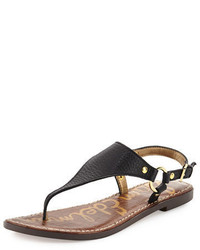 Sam Edelman Greta Tumbled Leather Flat Sandal