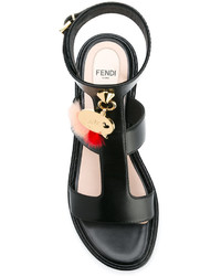 Fendi Hanging Love Charm Sandals