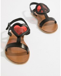 Love Moschino Heart Flat Sandals