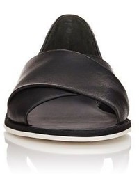 Vince Ida Crisscross Strap Flat Sandals Black Size 10