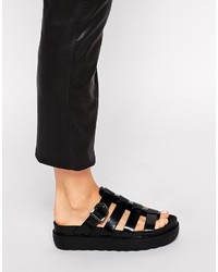 Trunk bibliotek homoseksuel Ruin Vagabond Irene Black Gladiator Flatform Sandals, $135 | Asos | Lookastic