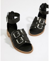 DEPP Leather Flat Sandals