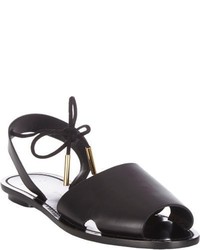 Maiyet Ankle Tie Flat Sandals Black