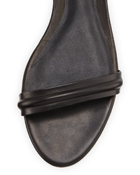 3.1 Phillip Lim Martini Flat Leather Sandal Black