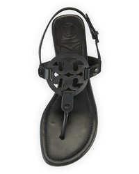 Tory Burch Miller Medallion Leather Flat Sandal