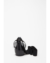 Forever 21 Patent Faux Leather Wrap Sandals