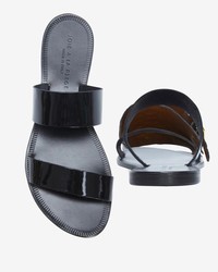 Joie a la Plage Patent Strap Flat Sandal Black