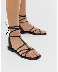 Other Stories Py Flat Sandals In Black