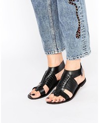 Ravel Gladiator Leather Flat Sandals