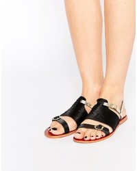 Ravel Strappy Leather Flat Sandals