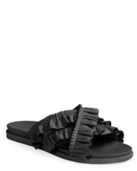 Simone Rocha Ruffled Leather Slides