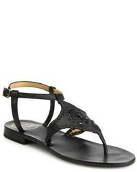 Jack Rogers Shelby Whipstitched Leather Sandals