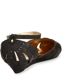 Seychelles Siren Call Perforated Leather Flat Black