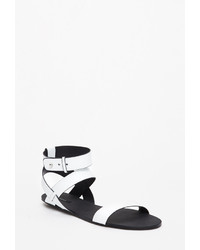 Forever 21 Strappy Faux Leather Sandals