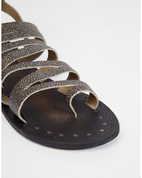 Free People Sunever Gladiator Leather Flat Sandals