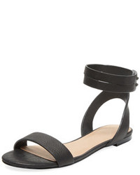Two Piece Flat Leather Sandal