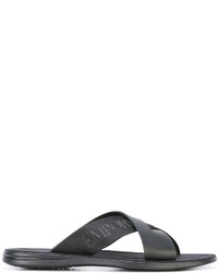 Emporio Armani Logo Print Flip Flops