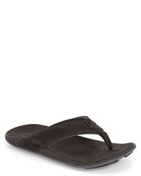 OluKai Nui Leather Flip Flop