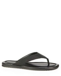 Gucci Rubberized Leather Gg Thong Flip Flops