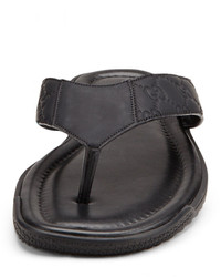 Gucci Rubberized Leather Thong Sandal Black